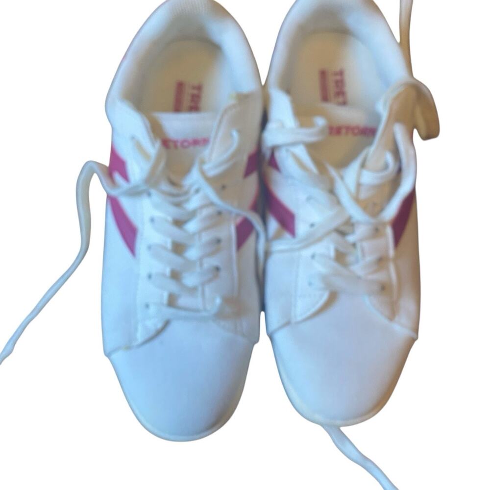 Tretorn Blucher Canvas Eco Ortholite sneaker, white/magenta, $80, Retro Look 8M - Picture 8 of 14